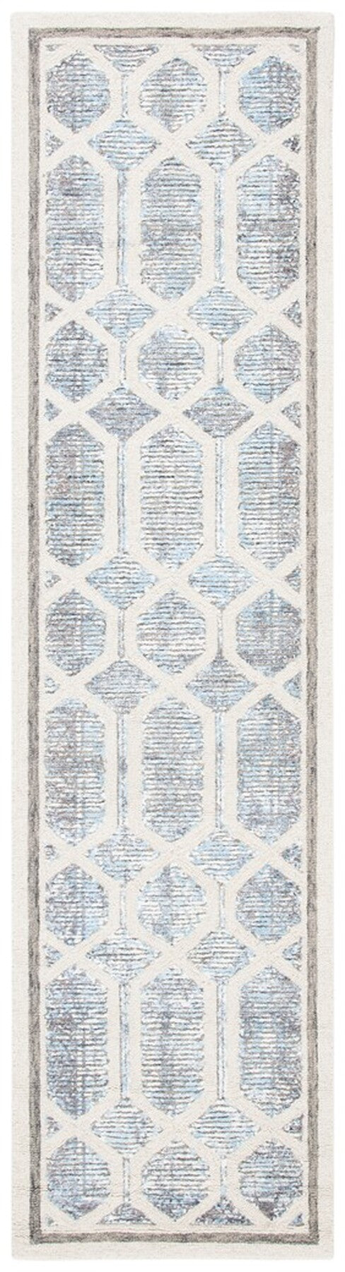 Artistry 600 Artistry 665  Hand Tufted 50% Wool, 50% Viscose Rug Ivory / Blue