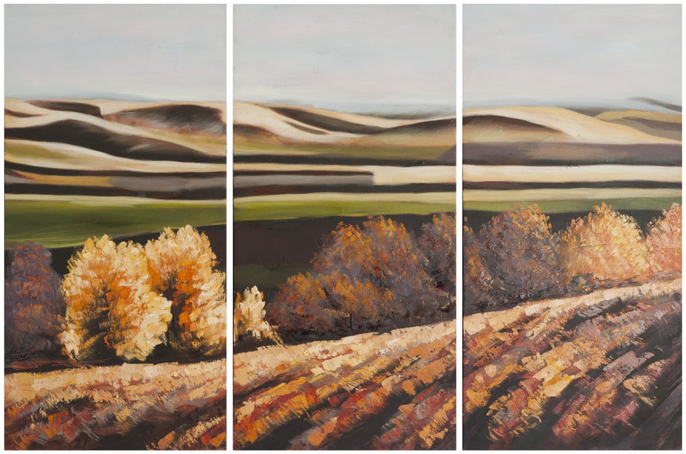 Safavieh Harvest Dreams Wall Art Triptych Assorted and Natural Acrylic Abies Fabric Canvas ART2023A 683726431602