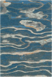 Artist Studio ART-239 Modern Wool Rug ART239-913 Navy, Seafoam, Dark Brown, Beige, Denim, Camel 100% Wool 9' x 13'