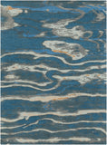 Artist Studio ART-239 Modern Wool Rug ART239-811 Navy, Seafoam, Dark Brown, Beige, Denim, Camel 100% Wool 8' x 11'