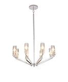 Bethel Chrome Chandelier in Metal & Glass