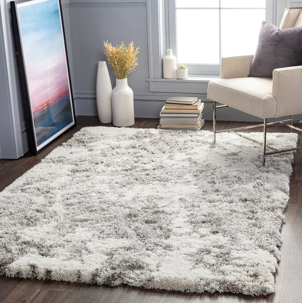 Alta shag ASG-2304 Modern Polypropylene Rug ASG2304-81012 White, Light Gray, Medium Gray 100% Polypropylene 8'10" x 12'