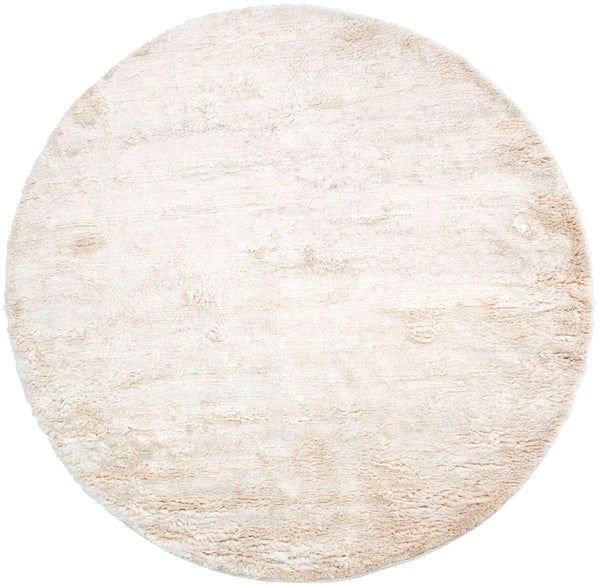Ashton ASH-1300 Modern NZ Wool, Viscose Rug ASH1300-8RD Cream 90% NZ Wool, 10% Viscose 8' Round