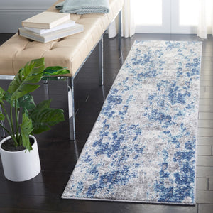 Aston 700 Aston 704 Contemporary Power Loomed 100% Polypropylene Friese Rug Navy / Grey
