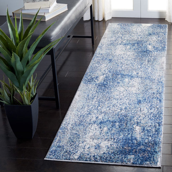 Aston 700 Aston 706 Contemporary Power Loomed 100% Polypropylene Friese Rug Navy / Grey