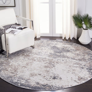 Aston 700 Aston 707 Contemporary Power Loomed 100% Polypropylene Friese Rug Grey / Ivory