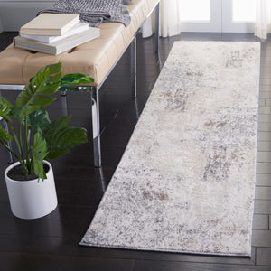 Aston 700 Aston 708 Contemporary Power Loomed 100% Polypropylene Friese Rug Ivory / Grey