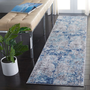 Aston 700 Aston 710 Contemporary Power Loomed 100% Polypropylene Friese Rug Navy / Grey
