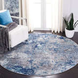 Safavieh Aston 710 Power Loomed 80% Polypropylene/20% Polyester Contemporary Rug ASN710N-8SQ