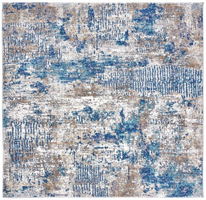 Aston 700 Aston 712 Contemporary Power Loomed 100% Polypropylene Friese Rug Grey / Navy