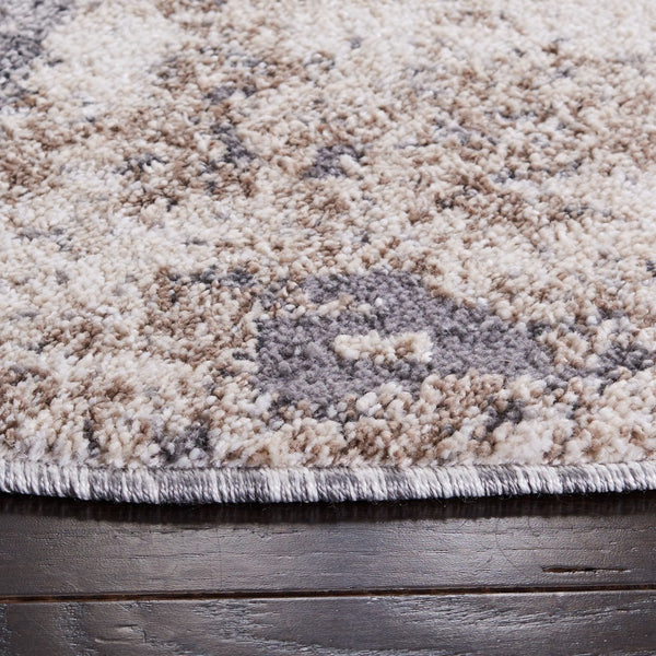 Aston 700 Aston 713 Contemporary Power Loomed 100% Polypropylene Friese Rug Ivory / Grey