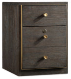 Curata Modern-Contemporary Mobile File In Rubberwood Solids With White Oak Veneers And Metal