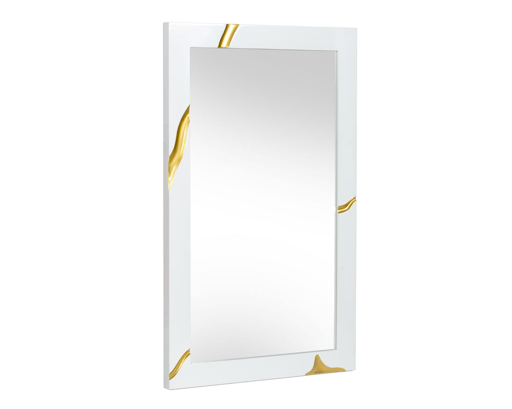 VIG Furniture Modrest Aspen Modern White Mirror VGVCJ1801-WHT-MIR