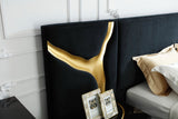 VIG Furniture Modrest Aspen - Queen Modern Black + Gold Bed + Nightstands VGVCBD1801-BLK-BED-2NS-SET-Q