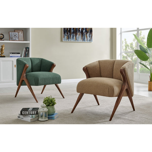 Florence Fabric Accent Chair Havana Green