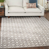 Nourison Nicole Curtis Series 2 SR201 Modern & Contemporary Handmade Hand Tufted Indoor only Area Rug Grey 7'9" x 9'9" 99446879530