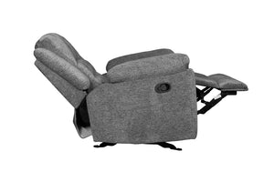 Porter Designs Ronan Soft Gray Chenille Transitional Recliner Gray 03-201C-11-8078