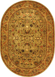 Antiquity At52  Hand Tufted Wool Pile Rug Olive / Gold