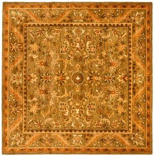 Antiquity At52  Hand Tufted Wool Pile Rug Olive / Gold