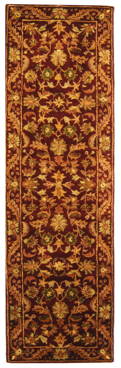 Antiquity At52  Hand Tufted Wool Pile Rug Wine / Gold