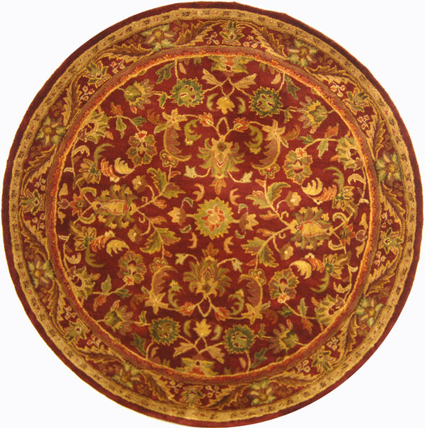 Antiquity At52  Hand Tufted Wool Pile Rug Wine / Gold