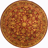 Antiquity At52  Hand Tufted Wool Pile Rug Wine / Gold