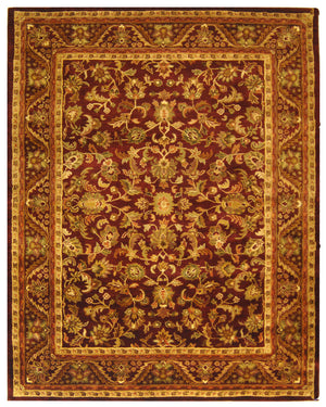 Antiquity At52  Hand Tufted Wool Pile Rug Wine / Gold