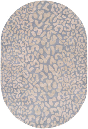 Athena ATH-5001 Modern Wool Rug ATH5001-69OV Medium Gray, Taupe 100% Wool 6' x 9' Oval