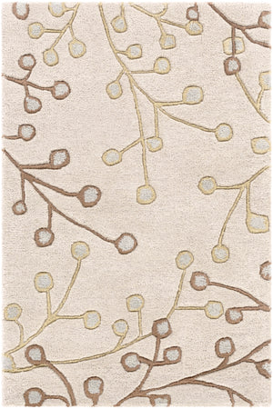 Athena ATH-5008 Cottage Wool Rug ATH5008-912 Taupe, Dark Brown, Camel, Medium Gray 100% Wool 9' x 12'