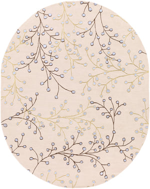 Athena ATH-5008 Cottage Wool Rug ATH5008-810OV Taupe, Dark Brown, Camel, Medium Gray 100% Wool 8' x 10' Oval