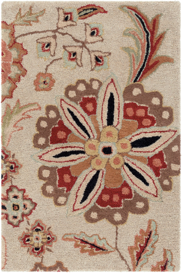 Athena ATH-5035 Cottage Wool Rug ATH5035-912 Dark Brown, Dark Red, Taupe, Camel, Tan, Olive, Light Gray 100% Wool 9' x 12'