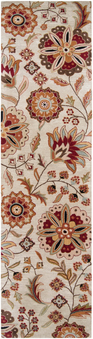 Athena ATH-5035 Cottage Wool Rug ATH5035-312 Dark Brown, Dark Red, Taupe, Camel, Tan, Olive, Light Gray 100% Wool 3' x 12'