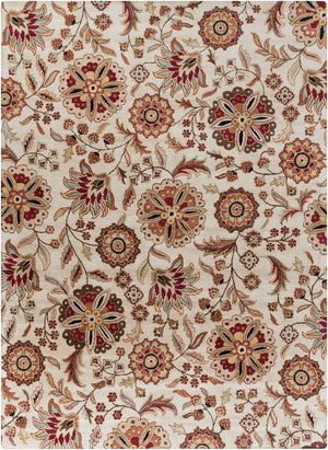 Athena ATH-5035 Cottage Wool Rug ATH5035-811 Dark Brown, Dark Red, Taupe, Camel, Tan, Olive, Light Gray 100% Wool 8' x 11'