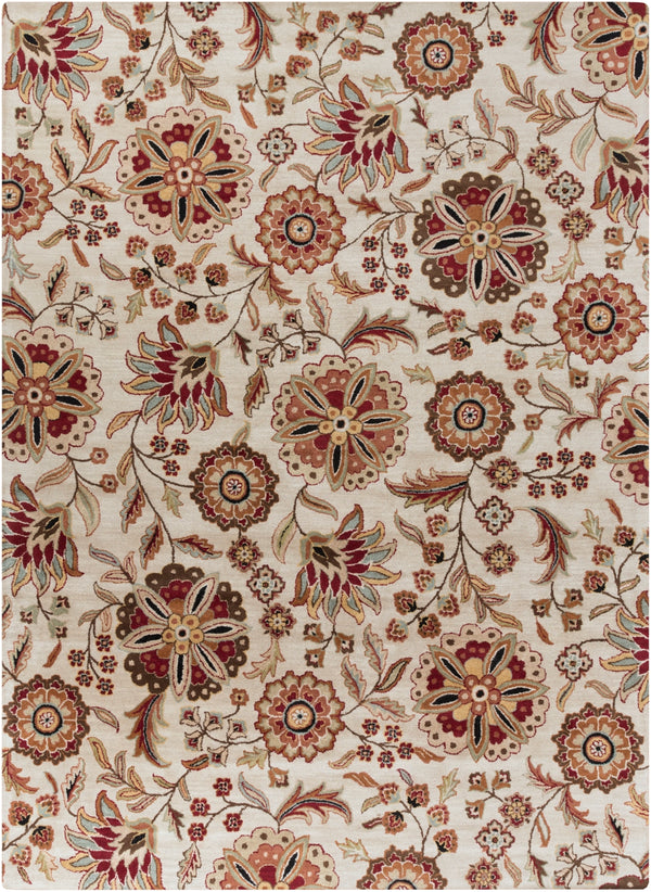Athena ATH-5035 Cottage Wool Rug ATH5035-811 Dark Brown, Dark Red, Taupe, Camel, Tan, Olive, Light Gray 100% Wool 8' x 11'