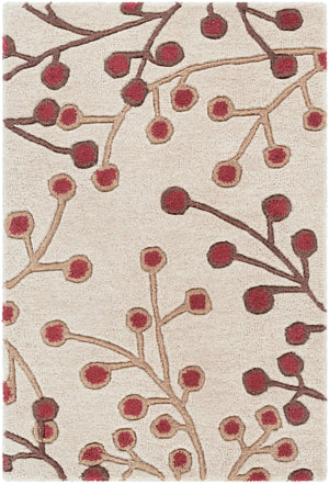 Athena ATH-5053 Cottage Wool Rug ATH5053-912 Burgundy, Camel, Dark Brown 100% Wool 9' x 12'