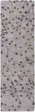 Athena ATH-5055 Cottage Wool Rug ATH5055-312 Medium Gray, Dark Brown 100% Wool 3' x 12'