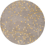 Athena ATH-5060 Cottage Wool Rug ATH5060-99RD Taupe, Mustard 100% Wool 9'9" Round