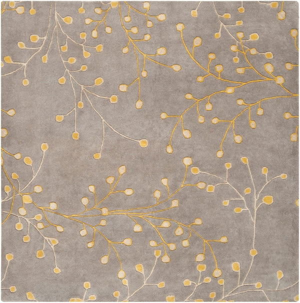 Athena ATH-5060 Cottage Wool Rug ATH5060-99SQ Taupe, Mustard 100% Wool 9'9" Square