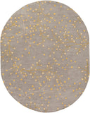 Athena ATH-5060 Cottage Wool Rug ATH5060-810OV Taupe, Mustard 100% Wool 8' x 10' Oval