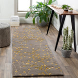 Athena ATH-5060 Cottage Wool Rug ATH5060-312 Taupe, Mustard 100% Wool 3' x 12'