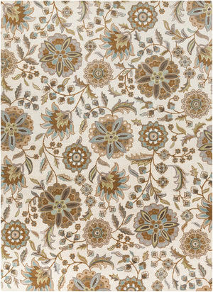 Athena ATH-5063 Cottage Wool Rug ATH5063-811 Denim, Aqua, Moss, Light Gray, Tan, Seafoam, Khaki 100% Wool 8' x 11'