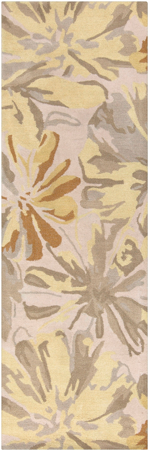 Athena ATH-5071 Modern Wool Rug ATH5071-312 Lime, Butter, Taupe, Tan, Ivory 100% Wool 3' x 12'