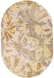 Athena ATH-5071 Modern Wool Rug ATH5071-69OV Lime, Butter, Taupe, Tan, Ivory 100% Wool 6' x 9' Oval