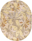 Athena ATH-5071 Modern Wool Rug ATH5071-810OV Lime, Butter, Taupe, Tan, Ivory 100% Wool 8' x 10' Oval