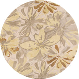 Athena ATH-5071 Modern Wool Rug ATH5071-8RD Lime, Butter, Taupe, Tan, Ivory 100% Wool 8' Round