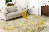 Athena ATH-5071 Modern Wool Rug ATH5071-99SQ Lime, Butter, Taupe, Tan, Ivory 100% Wool 9'9" Square