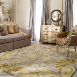 Athena ATH-5071 Modern Wool Rug ATH5071-912 Lime, Butter, Taupe, Tan, Ivory 100% Wool 9' x 12'