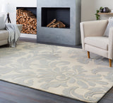 Athena ATH-5073 Traditional Wool Rug ATH5073-99SQ Medium Gray, Cream 100% Wool 9'9" Square