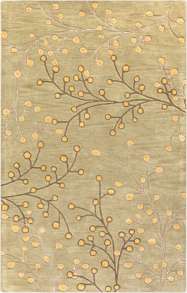 Athena ATH-5113 Cottage Wool Rug ATH5113-58 Taupe, Olive, Tan, Camel 100% Wool 5' x 8'