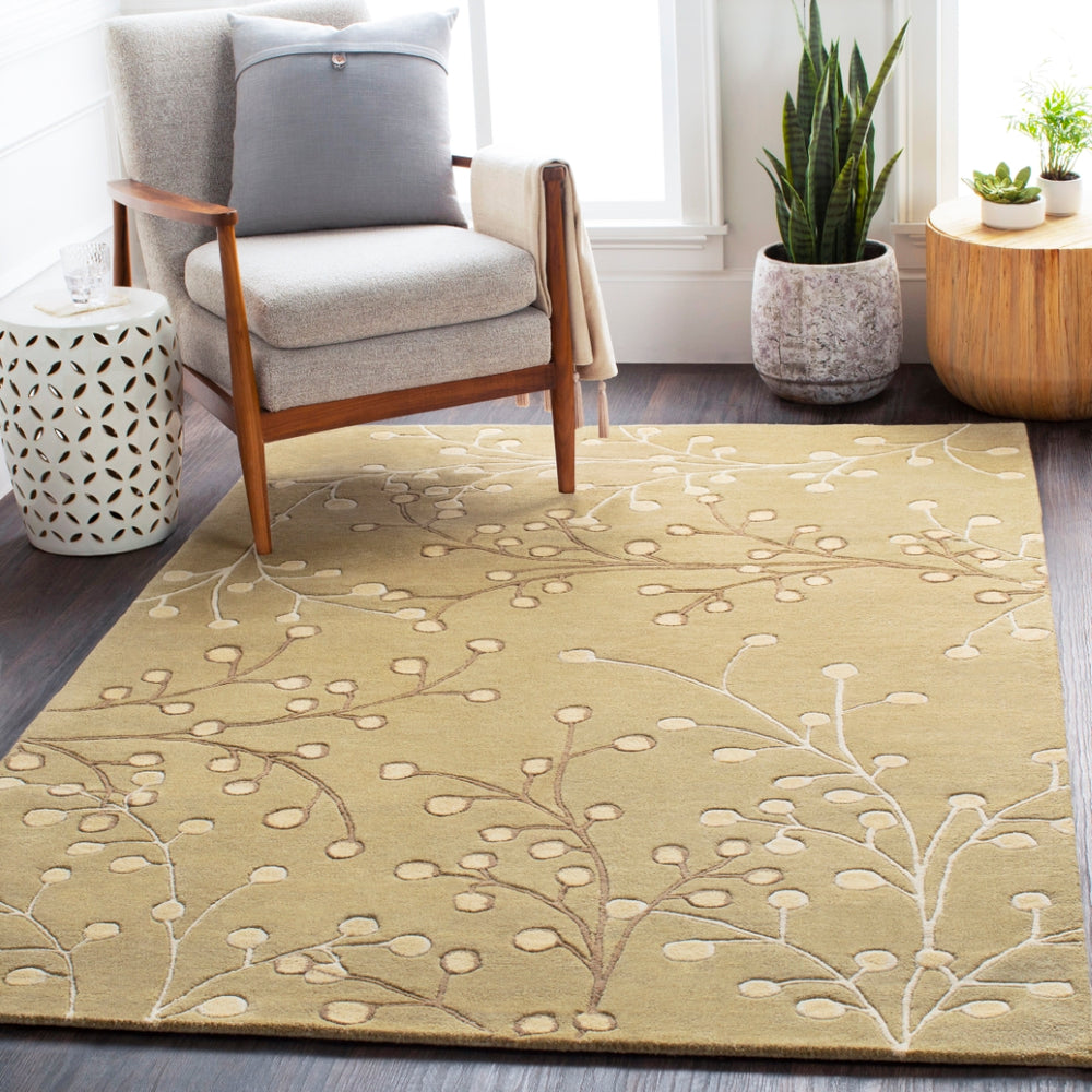 Athena ATH-5113 Cottage Wool Rug ATH5113-912 Taupe, Olive, Tan, Camel 100% Wool 9' x 12'